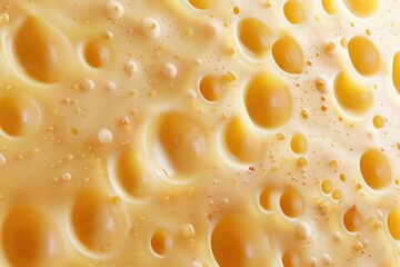 The texture of cheese with holes.