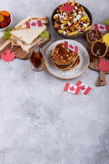 Canada Day traditional food concept.
