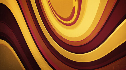 Yellow and Maroon retro groovy background presentation design