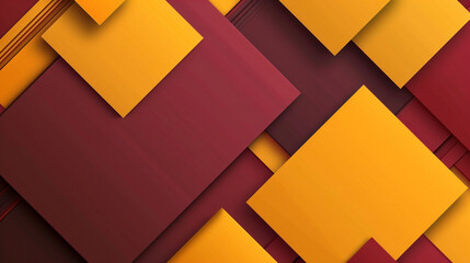 Yellow and Maroon square shape background presentation design