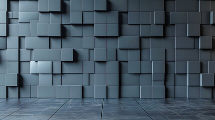 abstract geometric cubic wall design three dimensions
