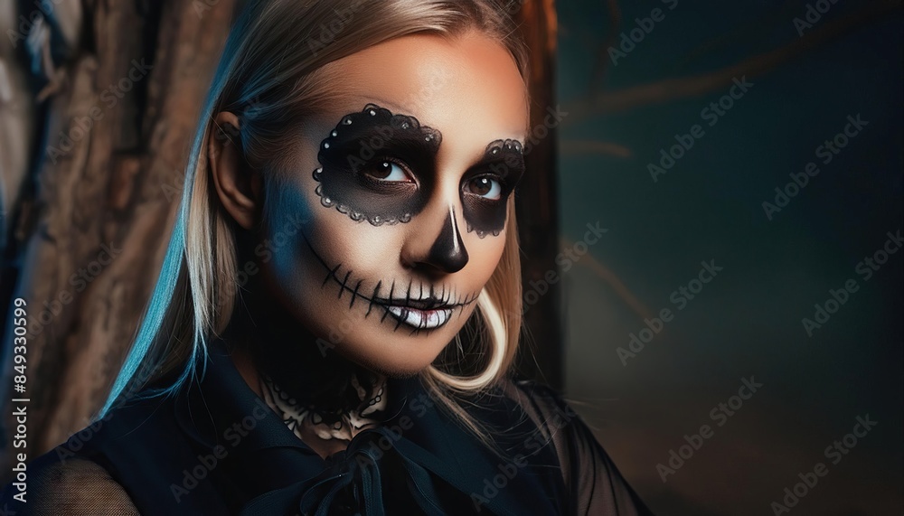 Wall mural Day of the dead makeup - Wall murals