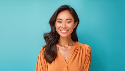 Obraz premium stylish woman against a vibrant background 