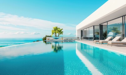 Modern mediterranean villa with swimming pool