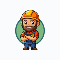 Obraz premium construction mascot