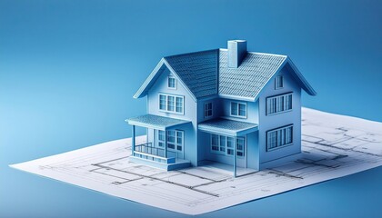 3d blueprint of a house