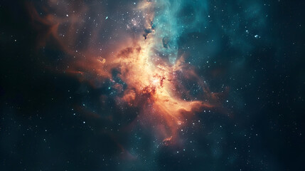 Fototapeta premium Colorful Space Galaxy Cloud Nebula with Starry Night Cosmos and Supernova