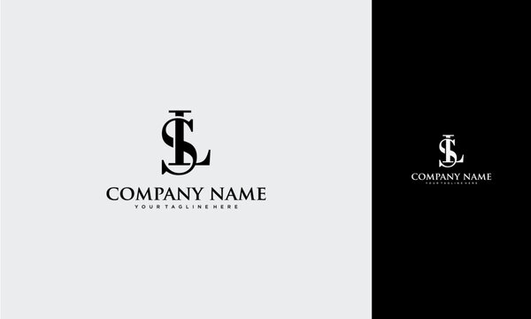 SL or LS initial monogram logo design vector concept