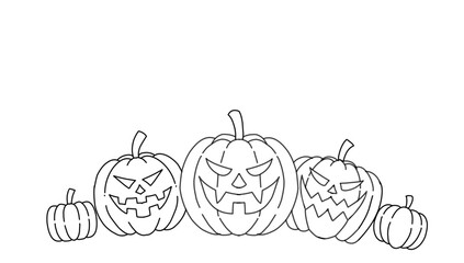 Helloween icon with line art. Helloween celebration symbol. Hellowen icon for background.