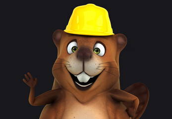 Fun 3D beaver saying hello