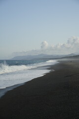 浜辺から見る海の風景に癒される。