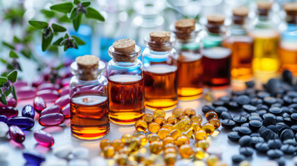 Pharmaceutical Compounds on White Background