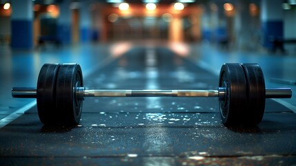 Woman's legs in gym doing deadlift with barbell,sports,copy space,healthy fitness concept.