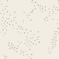 Colorful minimal star seamless pattern texture background