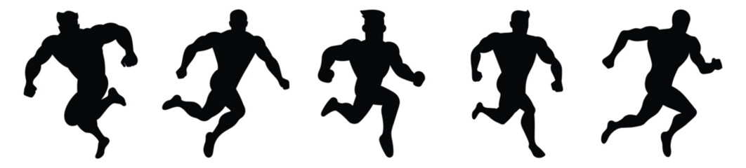 Superhero silhouette set vector design big pack of illustration and icon