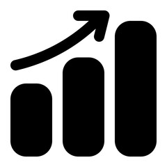 bar chart icon for illustration 