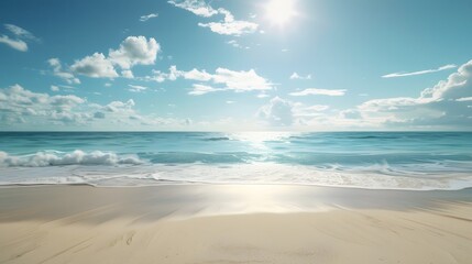View on the beach with white sand Generative Ai