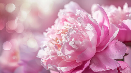 Beautiful Pink Peony Close-Up