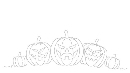 Helloween icon with line art. Helloween celebration symbol. Hellowen icon for background.
