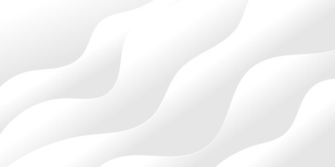 Abstract white and light gray wave modern soft luxury texture with smooth and clean vector subtle background illustration.	