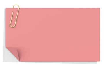 3D notepad. Sticky note. 3D illustration.