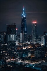 Fototapeta premium city skyline at night