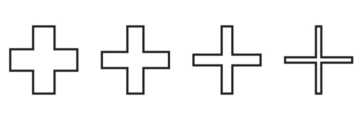 Plus Icon set. Add plus icon