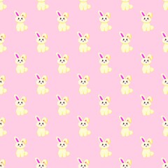 seamless pattern with bunnies 