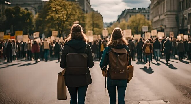 Protestants at a climate demonstration.