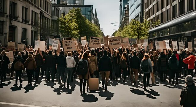 Protestants at a climate demonstration.