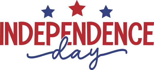 4th of july independence day typography clip art design on plain white transparent isolated background for card, shirt, hoodie, sweatshirt, apparel, tag, mug, icon, poster or badge