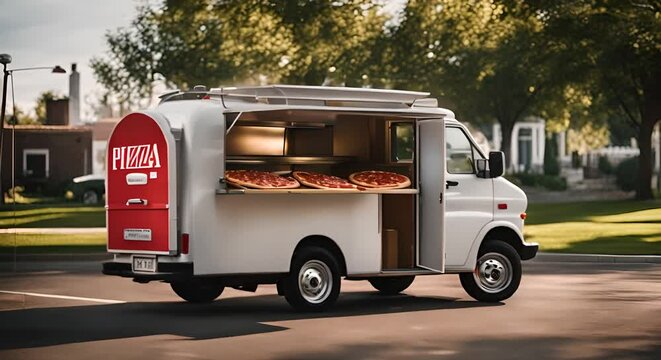 Italian pizza food truck.