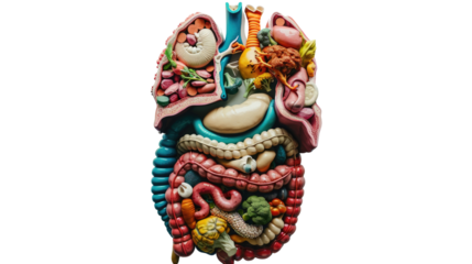 Digestive system on a transparent background