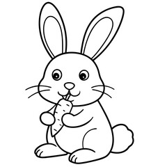 cute-rabbit-eating-carrot-with-chopsticks-cartoon