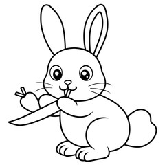 cute-rabbit-eating-carrot-with-chopsticks-cartoon