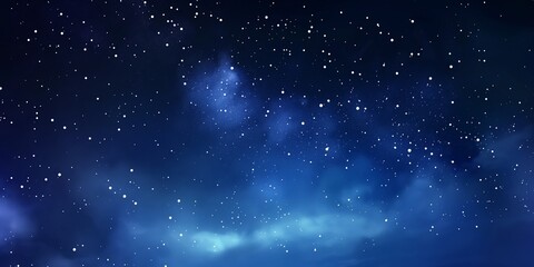 Obraz premium A captivating cosmic image showing a starry sky with a nebula formation, reflecting the vastness and wonder of the universe