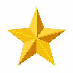 Obraz premium yellow-star-5-rays-on-a-white-background (3)