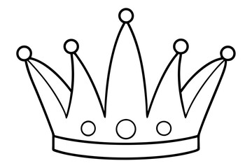 royal crown outline vector illustration