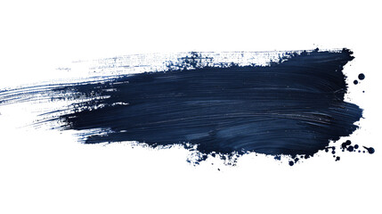 Fototapeta premium Blue ink brush stroke on a transparent background