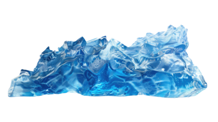 Blue iceberg on a transparent background