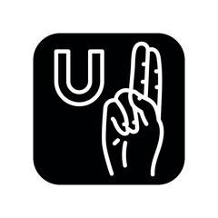 Obraz premium Sign Language interpreting color line icon. Web accessibility. Vector isolated element.