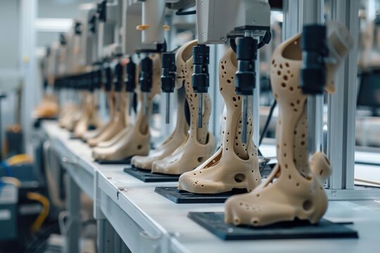 Production of 3D-printed prosthetics in a factory