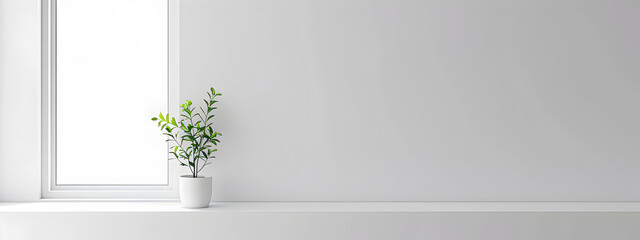 New plastic window on white background with copy space.