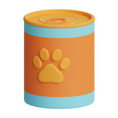 3d canned pet food icon