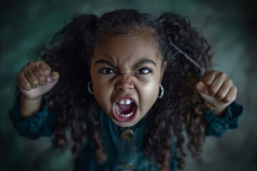 a young girl with her mouth open