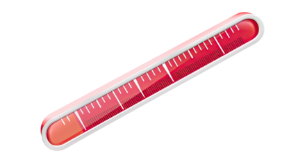 Thermometer on a transparent background