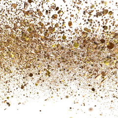 Mesmeric Shower: Mesmeric 3D Illustration Depicting Mesmerizing gold Confetti Rain