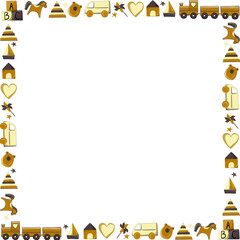 Wooden toys square frame