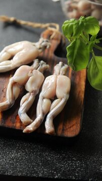 frog legs food French cuisine Cooking appetizer meal food snack on the table copy space food background rustic top view