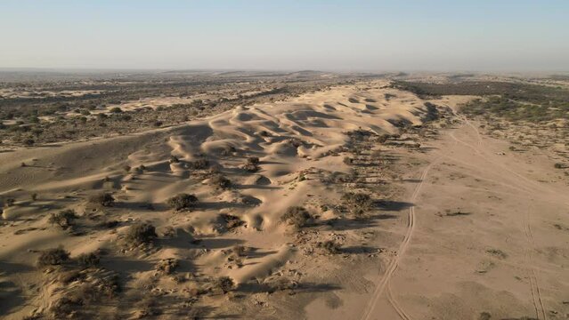 The landscape of the Thar Desert in Northern India